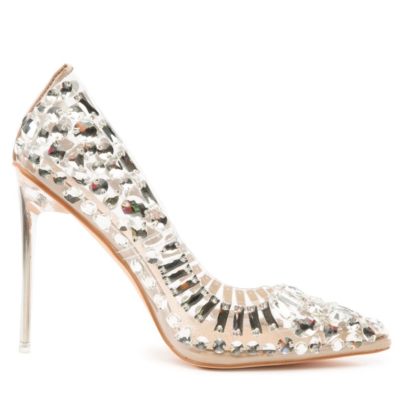 Bonnie Crystal Studded Translucent Pump - Picture 4 of 4